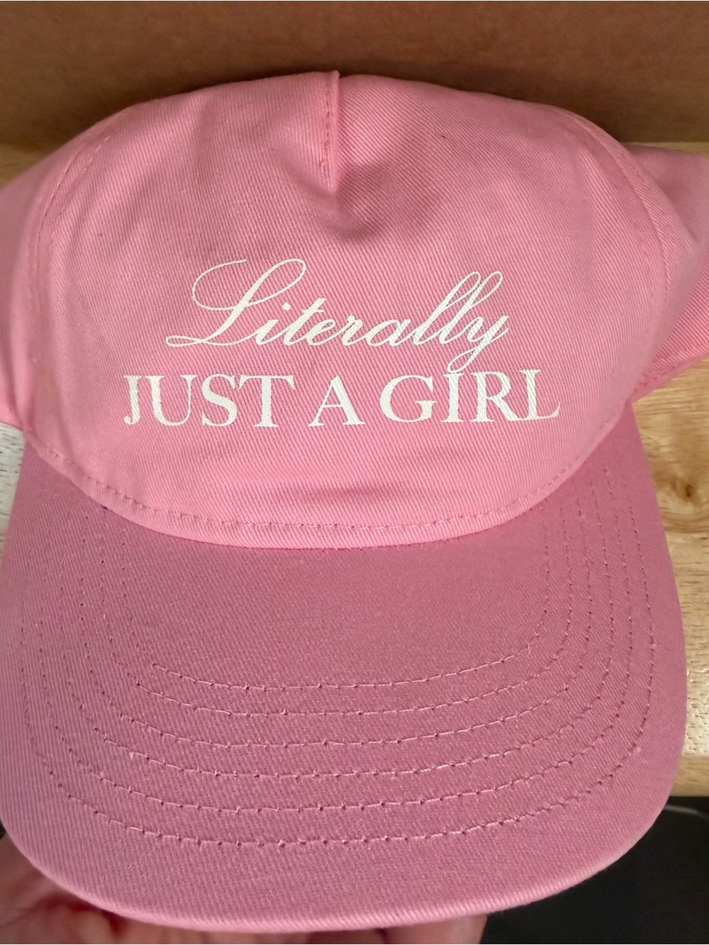 Literally Just A Girl Pink Women’s Baseball Cap